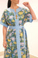 Cotton Dress - Green/Blue Floral