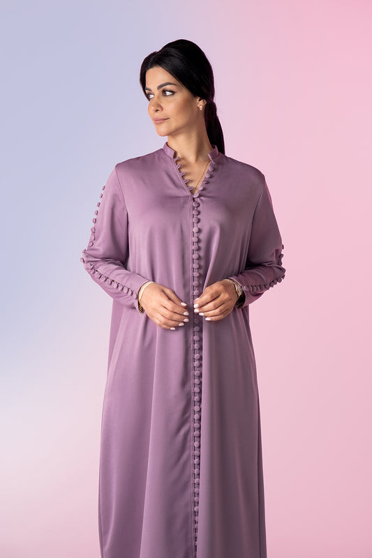 Button Up Dress - Purple