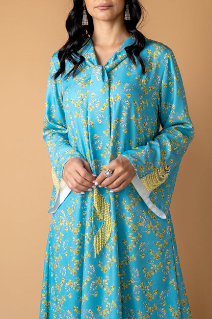 Classy Cotton Floral blue/yellow