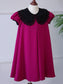 Eid 2022 - Fuchsia - Organza Collar Dress W/Purse