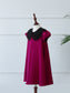 Eid 2022 - Fuchsia - Organza Collar Dress W/Purse