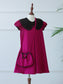 Eid 2022 - Fuchsia - Organza Collar Dress W/Purse