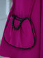 Eid 2022 - Fuchsia - Organza Collar Dress W/Purse